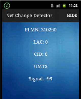 Net Change Detector Screen 1
