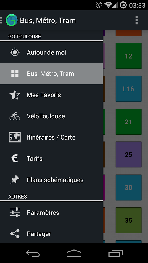 Android application Go Toulouse screenshort