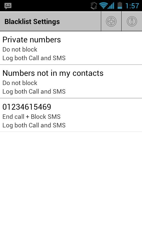 DroidMate CallFilter DonateKey Screen 2