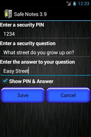 Safe Notes Android