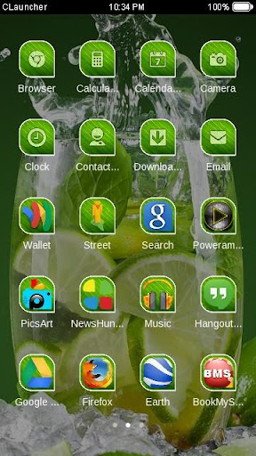 【免費個人化App】Lime in Glass C Launcher Theme-APP點子