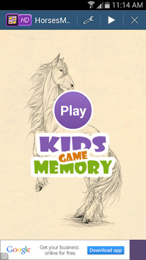 Horses Memory Game For Kids