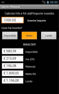 Calcolo Ritenuta Free Screenshots 4