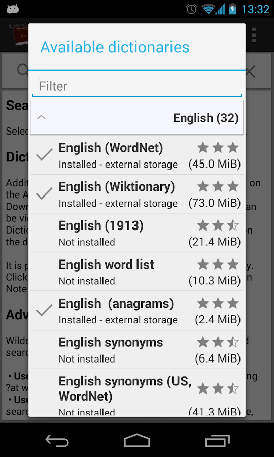 Offline dictionaries pro - screenshot