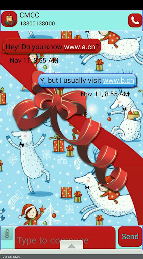 SnowSanta GO SMS THEME