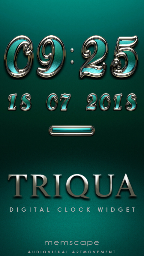 TRIQUA Digital Clock Widget Screen 1
