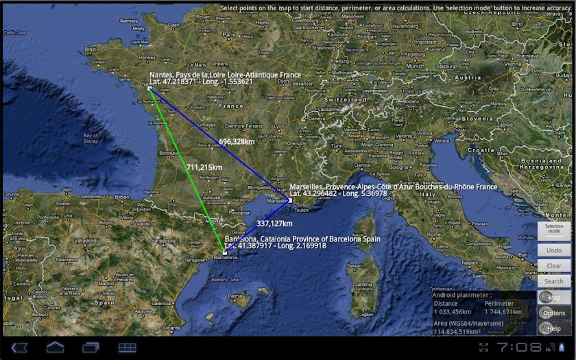 Map Tools - GPS measure &amp; area Screen 3