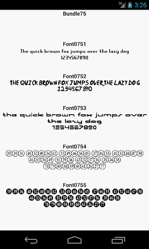 Fonts for FlipFont 75