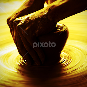 The birth of a POT by Mukesh Sharma - Abstract Fine Art