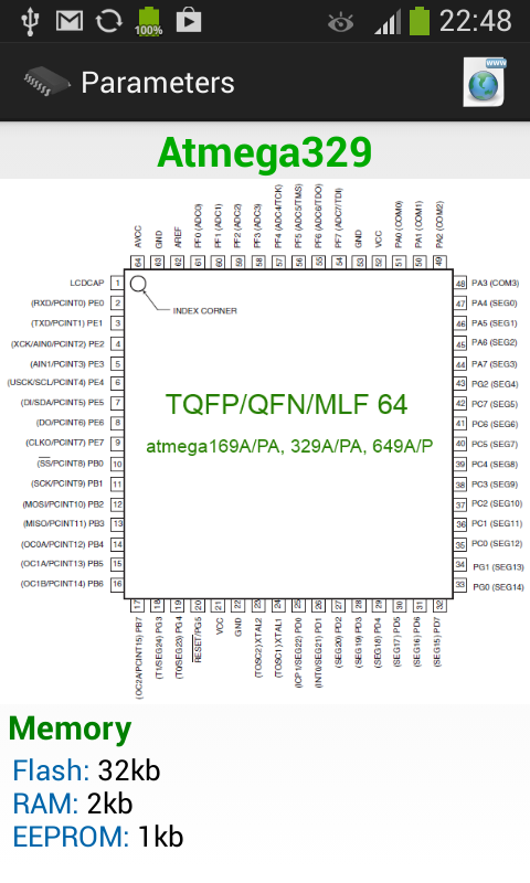 AVR Atmega Pro Database Screen 3