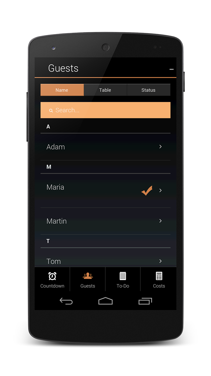 Party &amp; Event Planner Screen 2