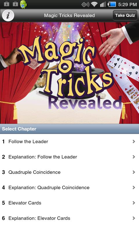 Android application Magic Tricks Revealed screenshort
