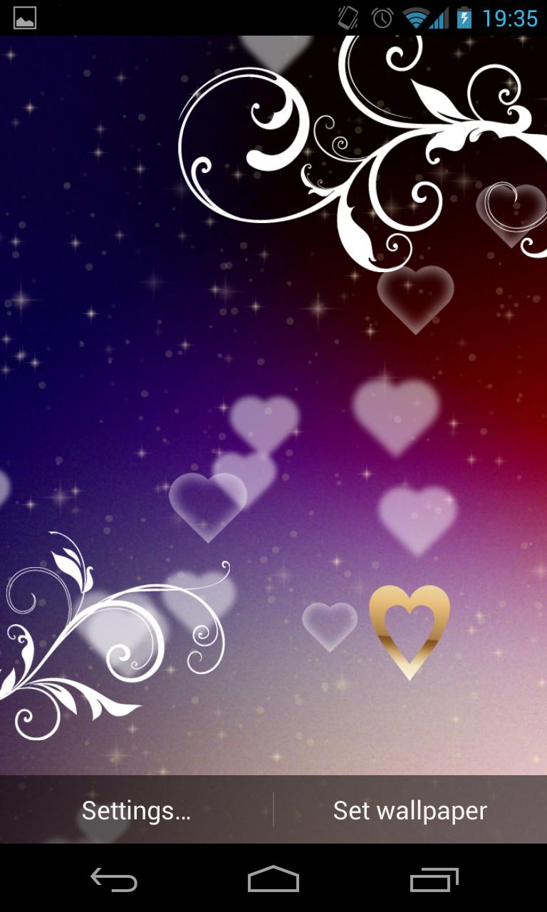 Android application Heart Live Wallpaper screenshort