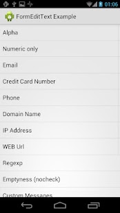 FormEditText Library Example Screenshots 0
