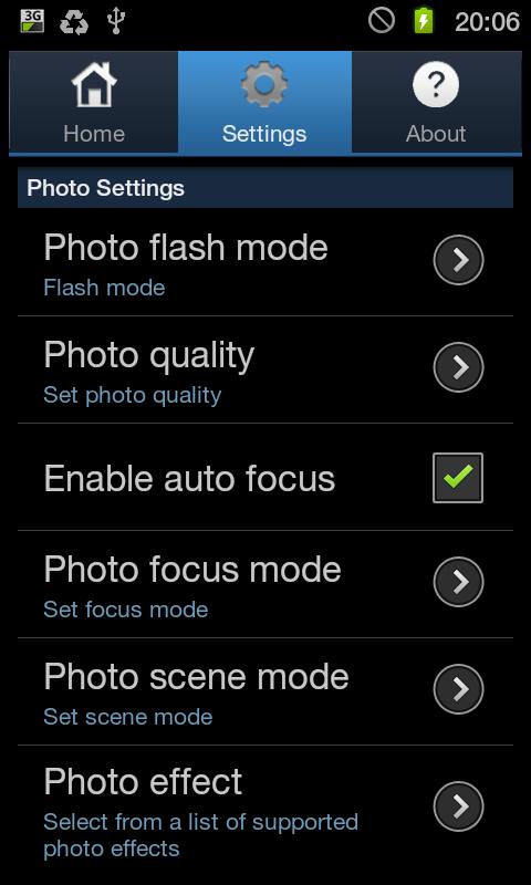 EZ Cam Widget Screen 3