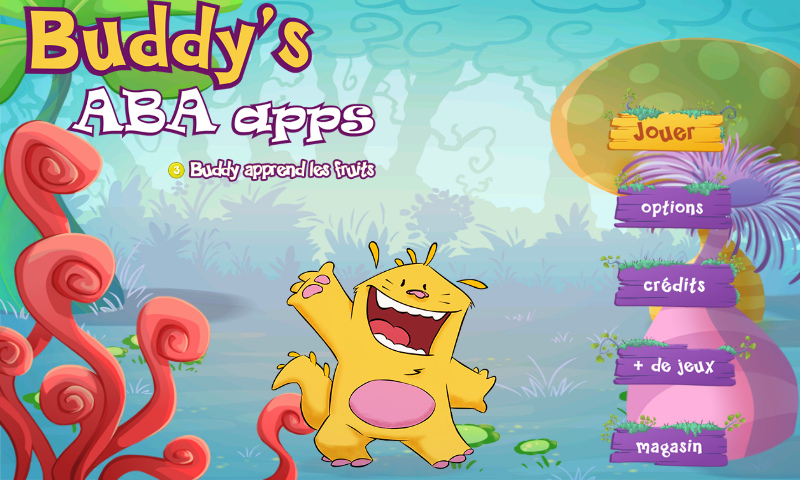 Android application Buddy learns the fruits screenshort