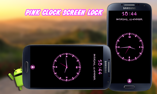 【免費娛樂App】粉紅色的時鐘屏幕鎖-APP點子