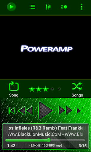 Poweramp Skin Green Neon