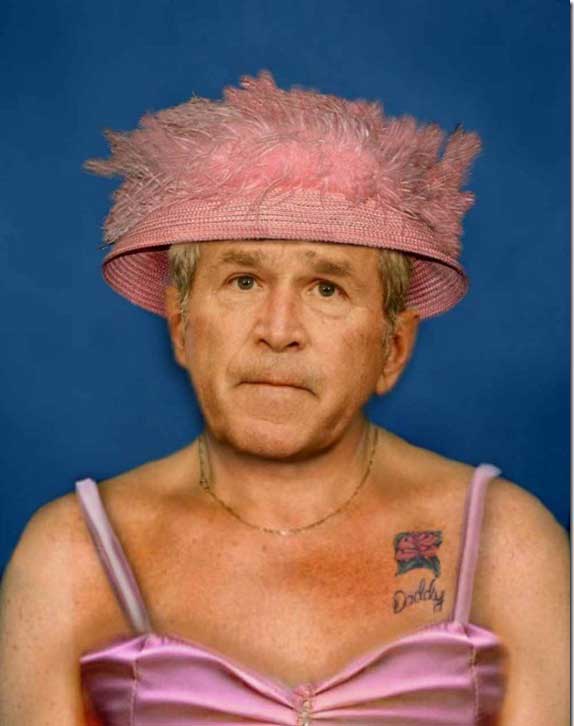 photoshop tricks on George Bush & George Bush Pictures