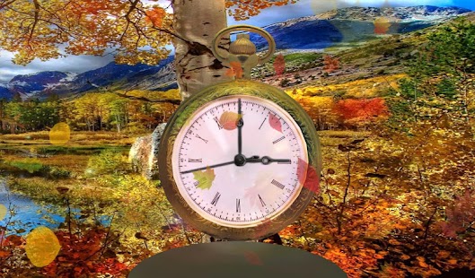 download 3D Часы  Осень! Бесплатно! free