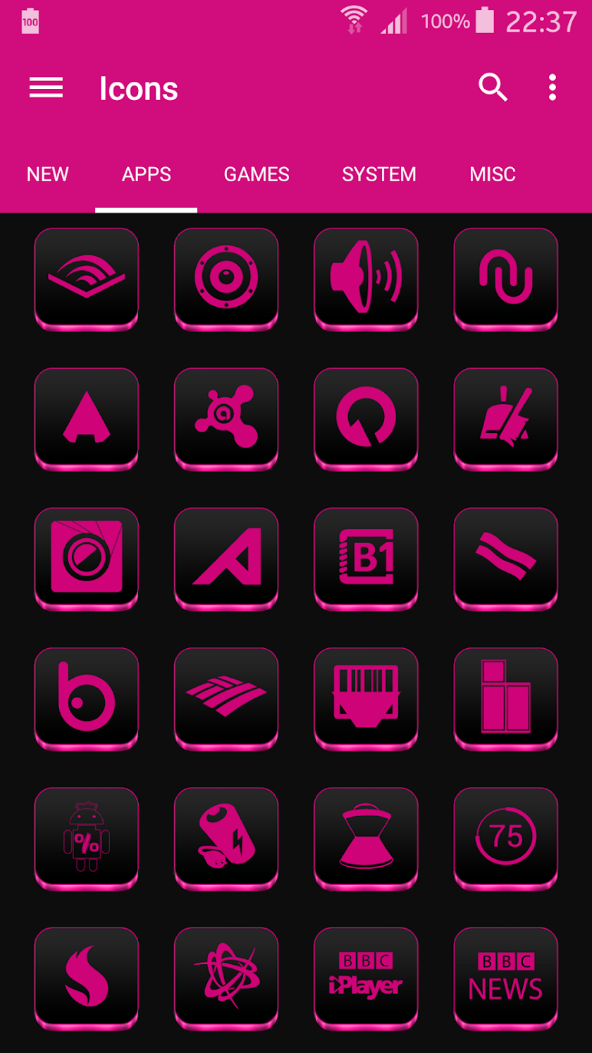VRS Pink Icon Pack Screen 3