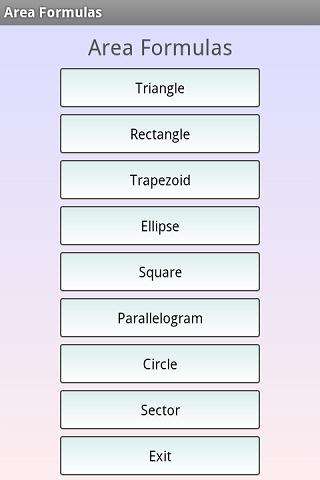 Geometric Formulas