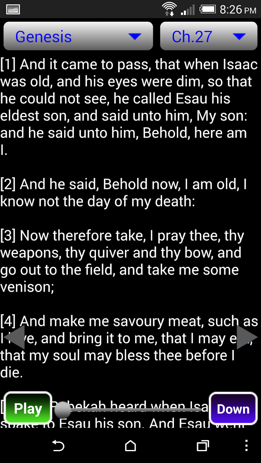 KJV Audio Bible Screen 2