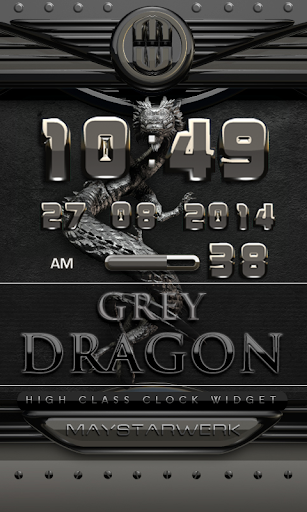 dragon digital clock grey