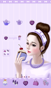 Download lovely girl violet dodol theme APK for Android