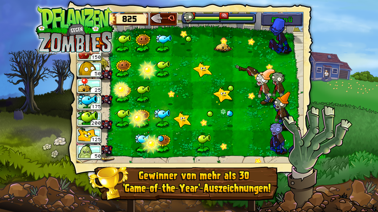 Android application Plants vs. Zombies screenshort