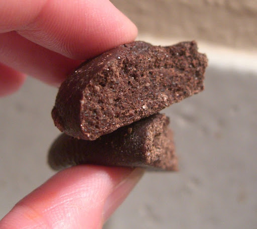 Mexican chocolate - grainy texture with visible sugar crystals