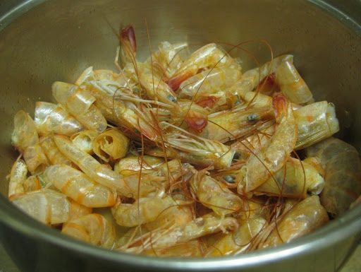 Making Stock from Shrimp Heads and Shells
