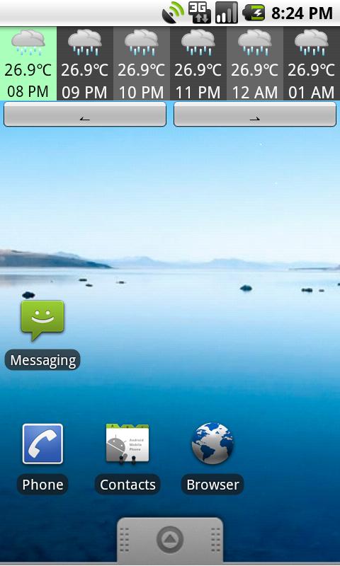Android application Hourly Weather screenshort