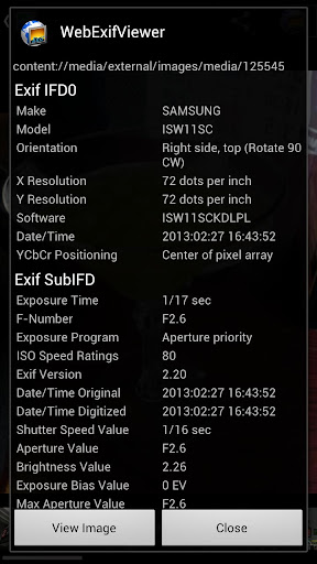 Web Exif Viewer