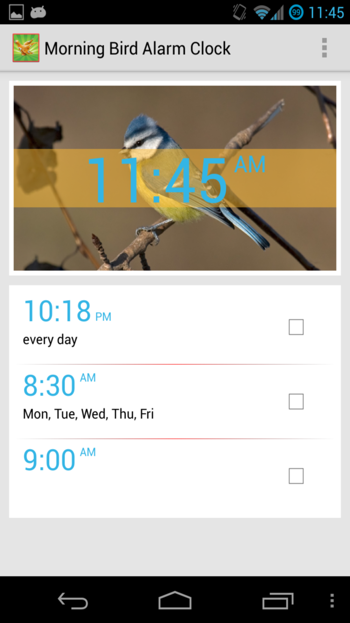 Bird Quiz Alarm Clock Premium Screen 2
