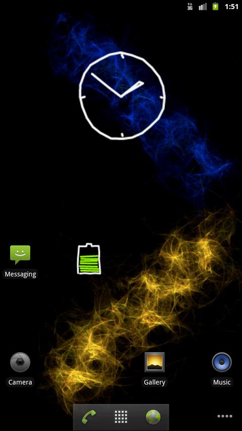 Android application Graffiti Analog Clock [Widget] screenshort