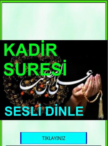 Kadir Suresi Sesli Dinle Meali