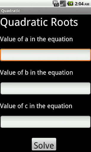 Quadratic Solver