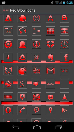 Red Glow Icon Pack