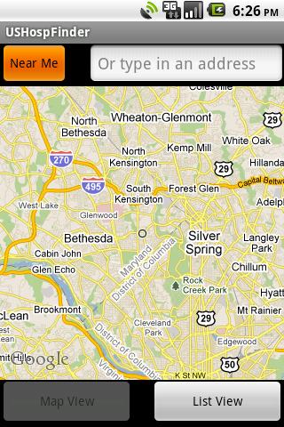 Android application US Hospital Finder Android App screenshort