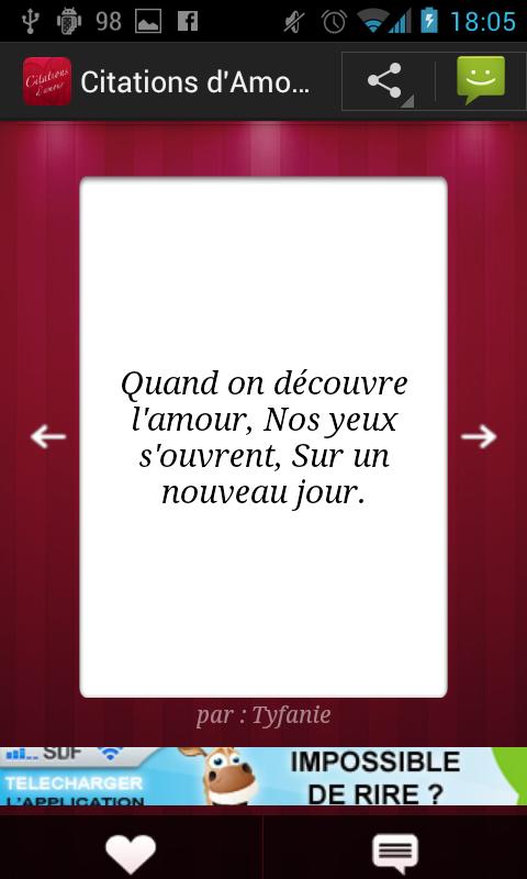 Citations d'amour - screenshot