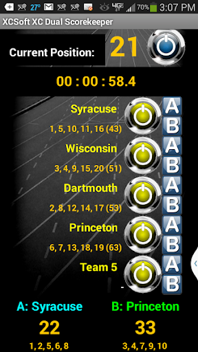 XC Dual Scorekeeper Stopwatch