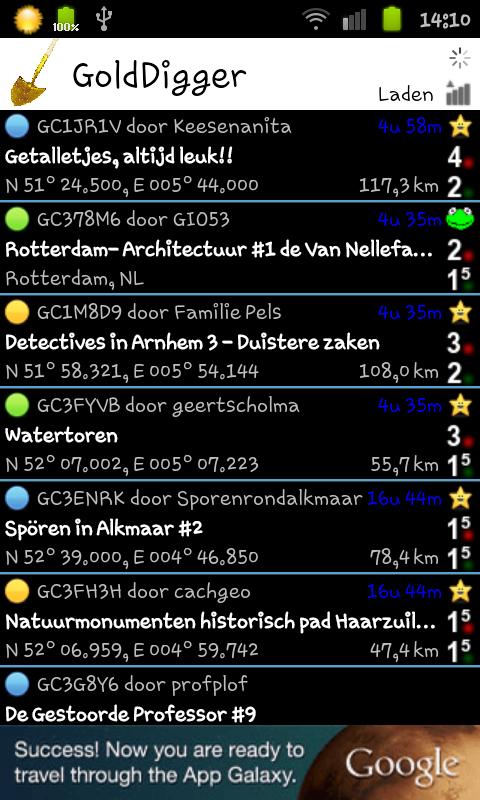    GoldDigger (Geocaching)- screenshot  