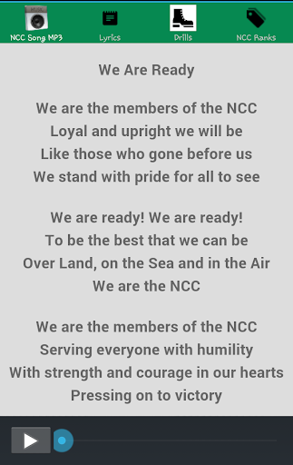 NCC Songs Drills