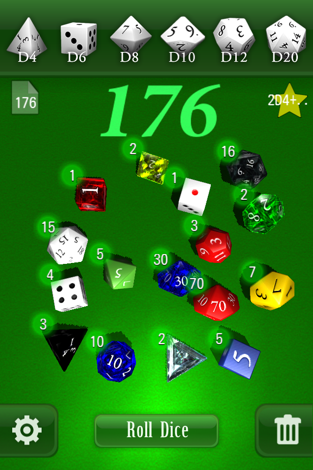 Android application MotionDice screenshort