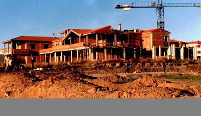 Construcción Residencia Prode 1996. Foto: Manuel Dueñas B.
