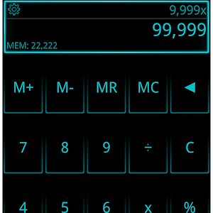 SCalc Neon Cyan theme.apk 1.0