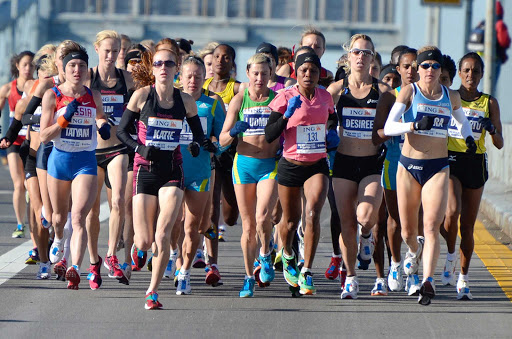 marathon-new-york - The start of the New York City Women's Marathon in New York.