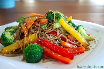 Colorful Veggie Stir Fry with Soba Noodles