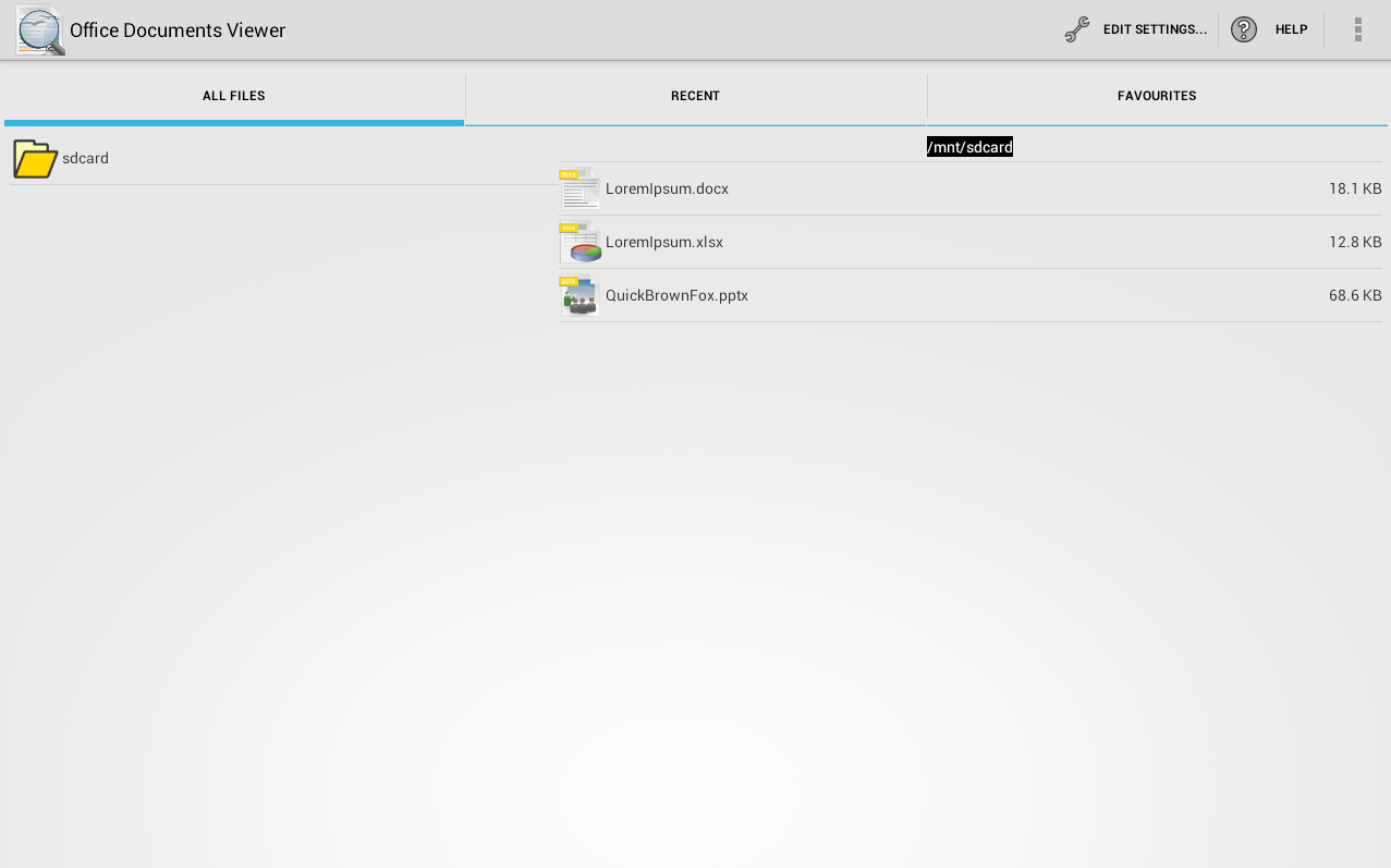 Office Documents Viewer (Full) - screenshot